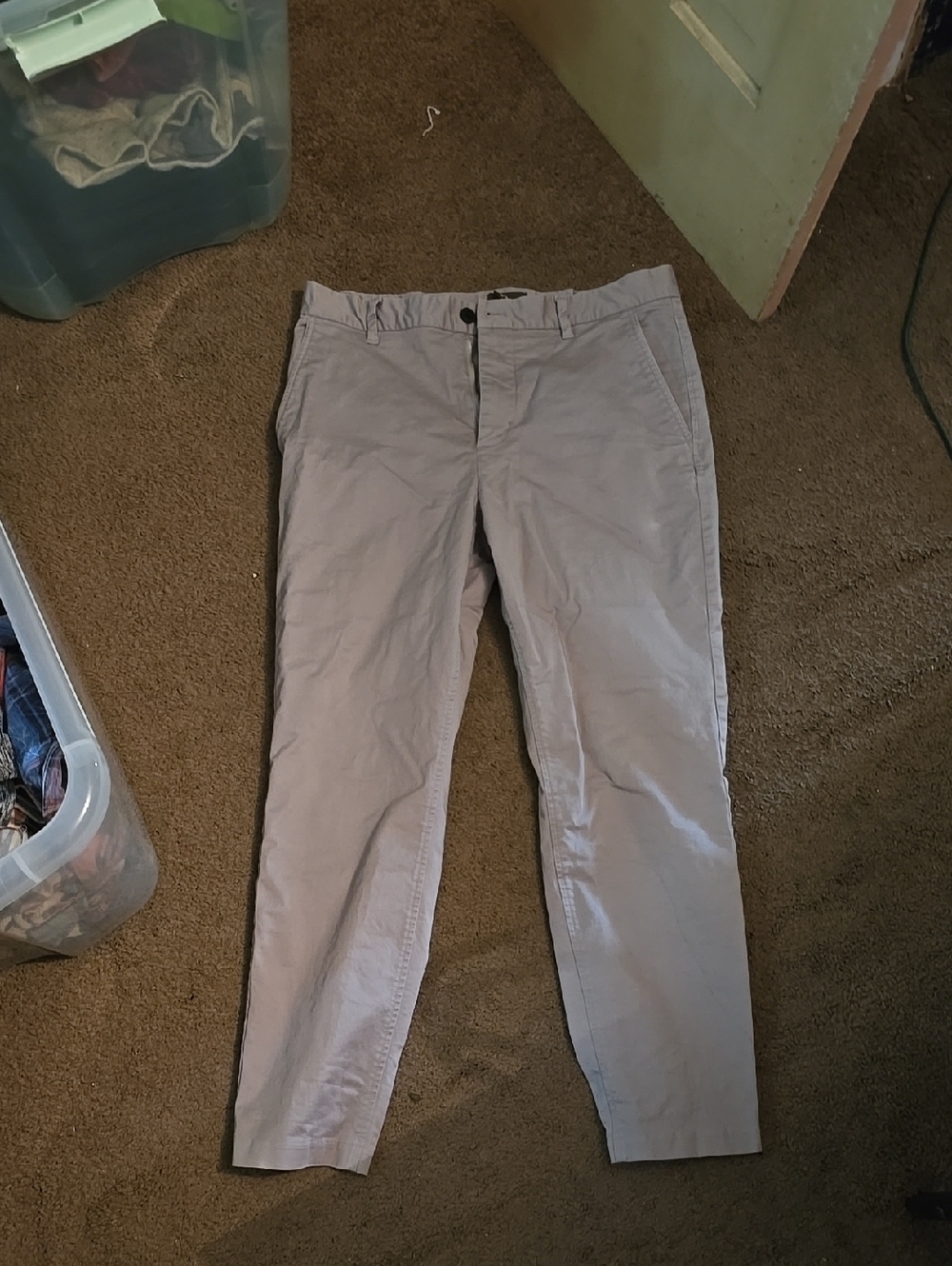 H&M Light Gray Men's Chinos - Straight Leg